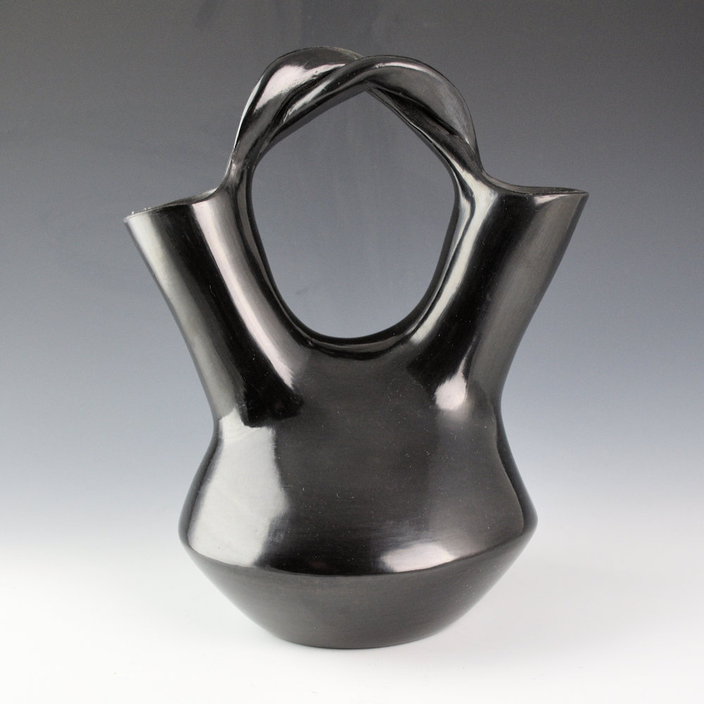 Tafoya, Sarah Ayla - 9" Tall Wedding Vase with Braided Handle