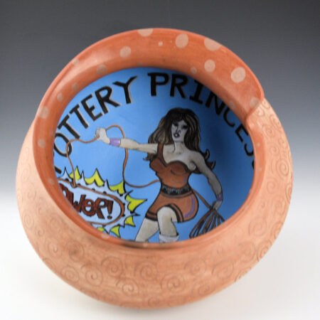 Folwell, Susan - "Pottery Princess" Jar with Sculpted Rim