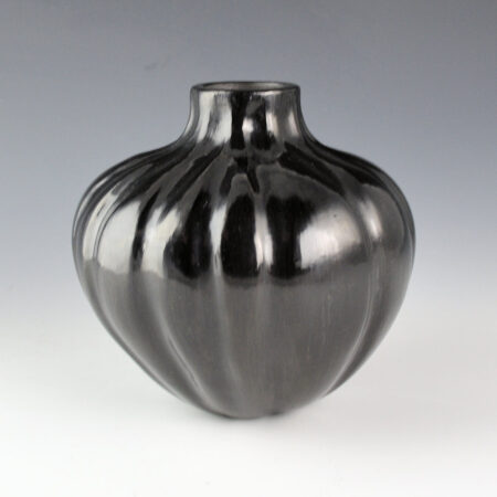 Garcia, Tammy - Black Jar with 15 Melon Ribs (1985)
