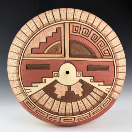 Polacca, Thomas - Sun Katsina Carved Seed Jar (1991)