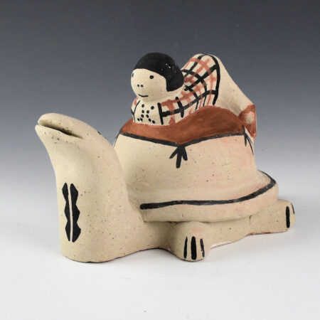 Alternative view of Cordero, Buffy - Clay Turtle Storyteller with One Child (1980s)