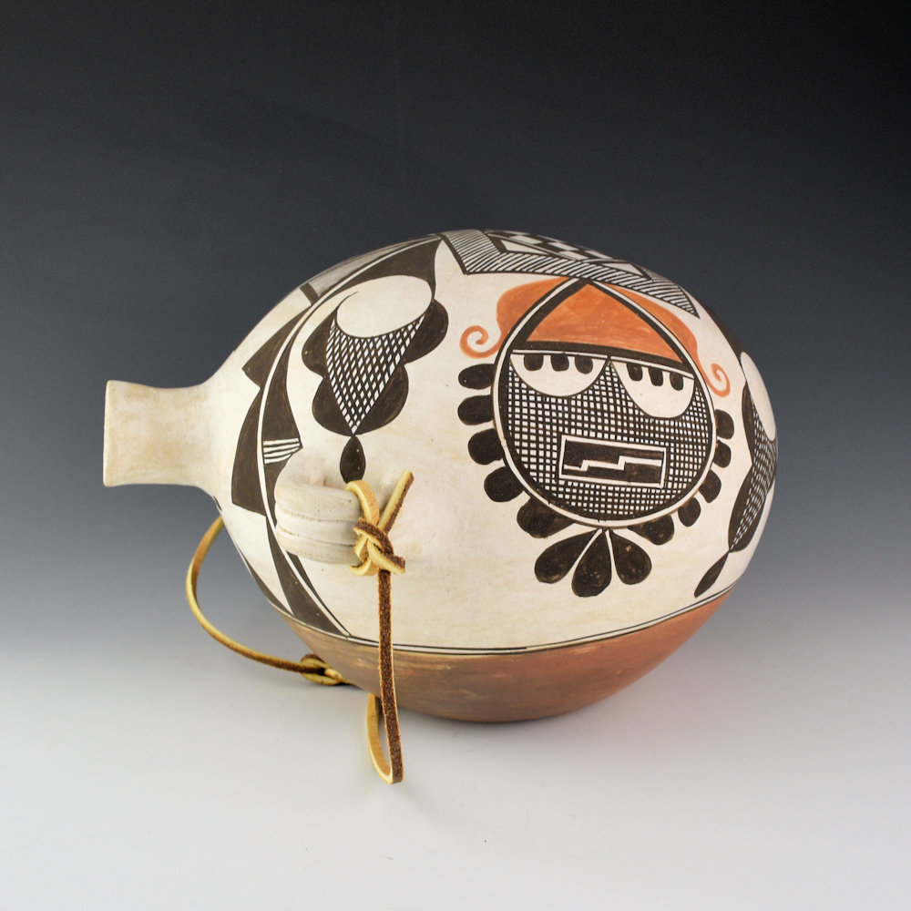 Leno, Juana - Large Canteen with Sunflower and Rain Designs (1960s) - Image 2