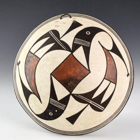 Lewis, Lucy - Plate with Double Hummingbirds (1960s)