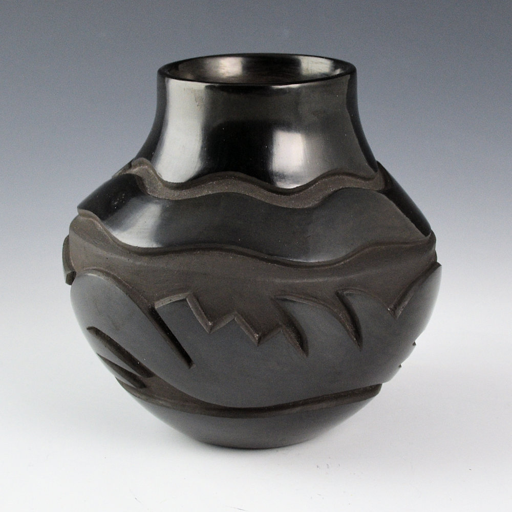 Naranjo, Madeline - "Grandmother" Double Avanyu Jar - Image 2