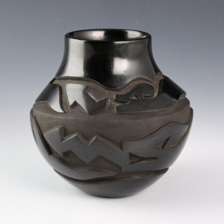 Naranjo, Madeline - "Grandmother" Double Avanyu Jar