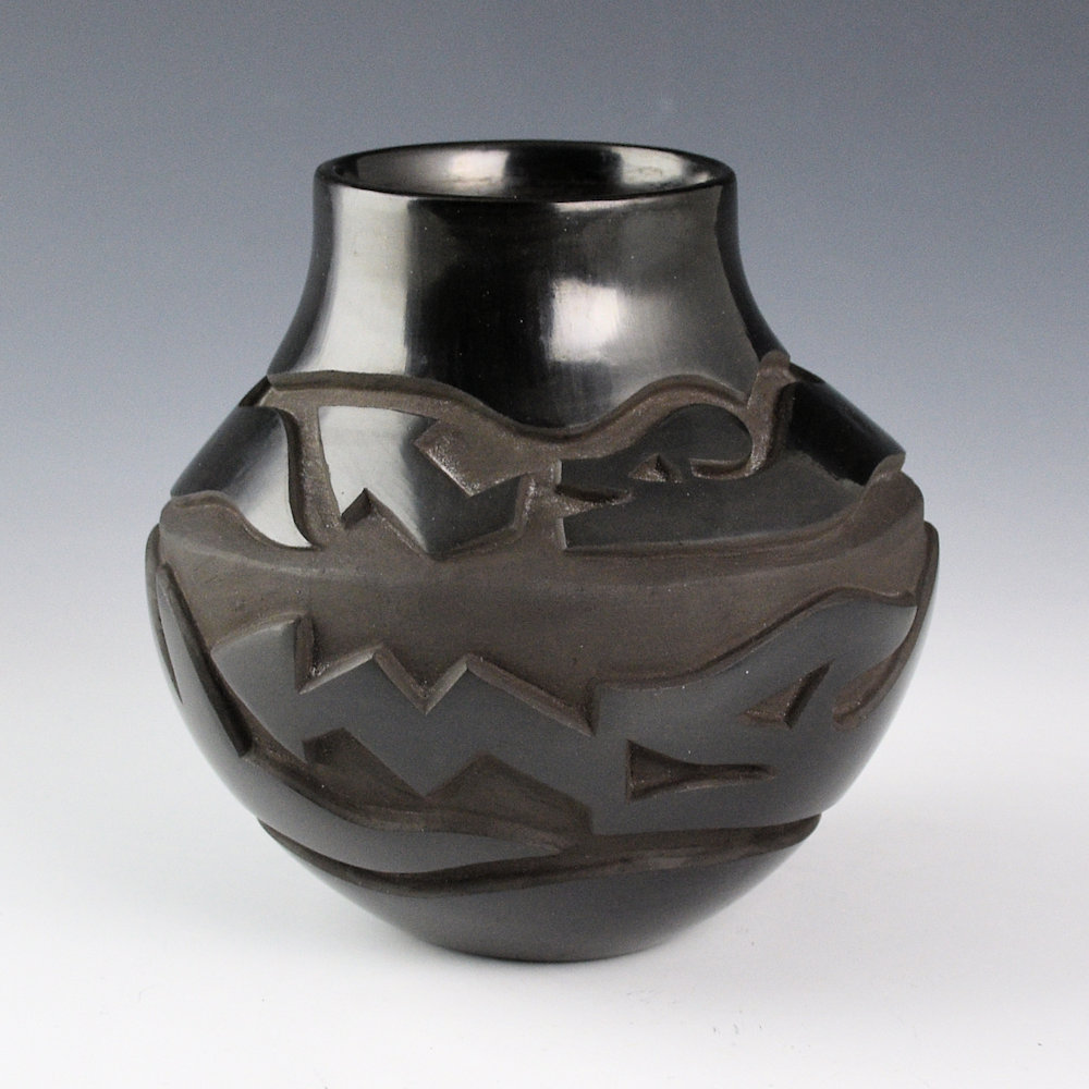 Naranjo, Madeline - "Grandmother" Double Avanyu Jar