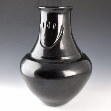 Alternative view of Naranjo-Garcia, Sharon - 11" Tall Black Rainbow Ridge Water Jar with Bear Paws