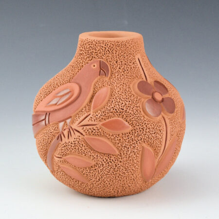Garcia, Tammy - Mutli-Color Small Jar with Two Parrots and Flowers