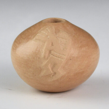 Youvella, Wallace - Small Jar with Carved Flute Player (2000)