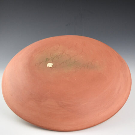 Alternative view of Vigil, Albert and Josephine - 10" Red Plate with Flower Designs (1970s)