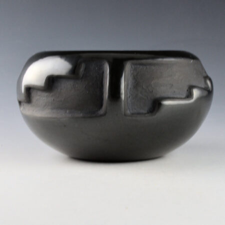 Blue Corn - Bowl with Carved Rain and Lightning (1960s)