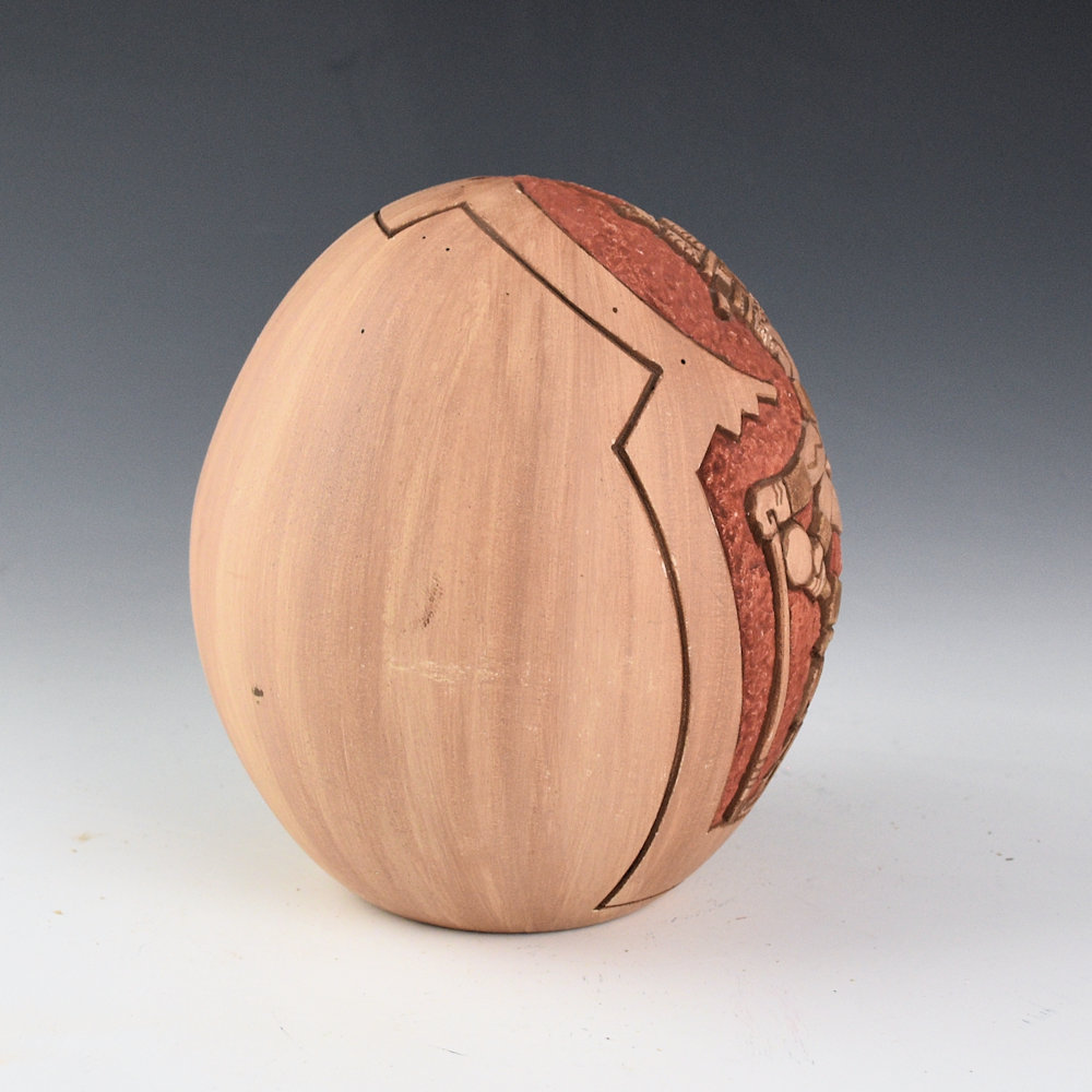 Nampeyo, Carla Claw - "Big Horn Sheep Katsina" Large Seedpot - Image 2