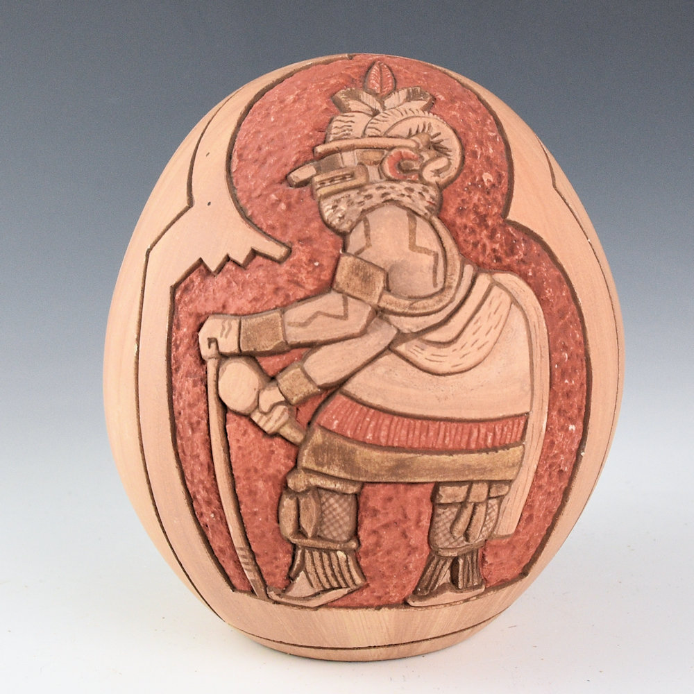 Nampeyo, Carla Claw - "Big Horn Sheep Katsina" Large Seedpot