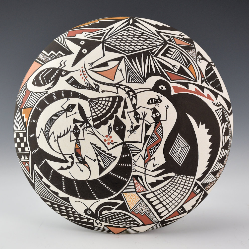 Natseway, Charmae - Large Seedpot with Mimbres Designs - Image 2
