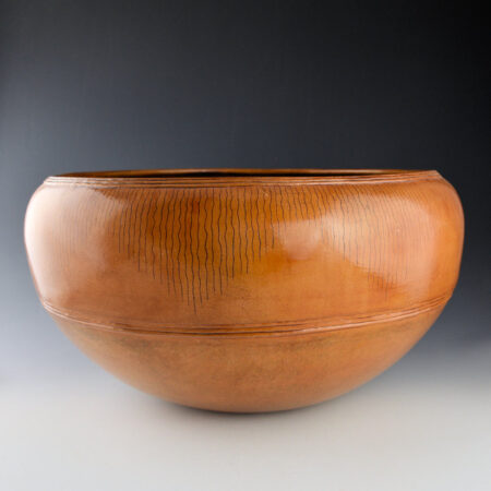 Alternative view of McHorse, Christine - 14" Wide "Rain, Mountains, River" Large Bowl (1990s)