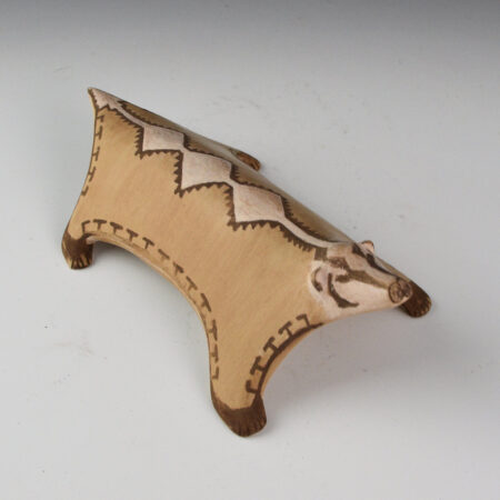 Tso, Jr., Damon - Large Clay Badger with Teec-Nos-Pos Rug Designs