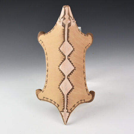 Alternative view of Tso, Jr., Damon - Large Clay Badger with Teec-Nos-Pos Rug Designs