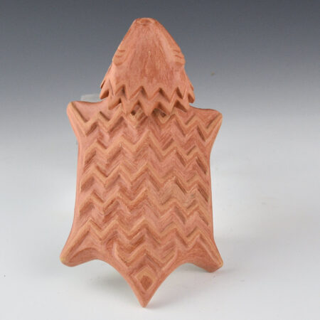 Alternative view of Tso, Jr., Damon - Red Clay Horned Lizard with Carved Scales