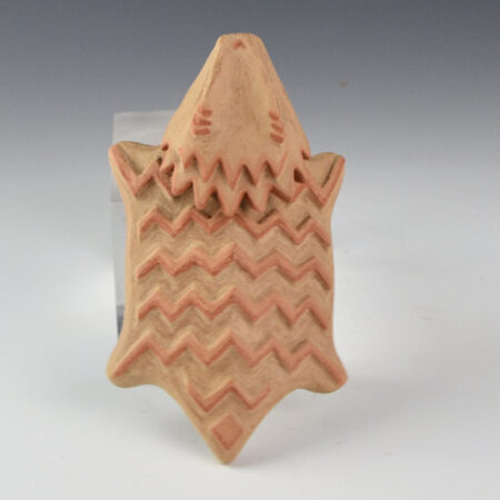 Alternative view of Tso, Jr., Damon - Small Tan and Red Clay Horned Lizard with Carved Scales