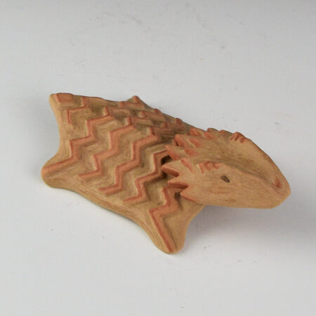 Tso, Jr., Damon - Small Tan and Red Clay Horned Lizard with Carved Scales