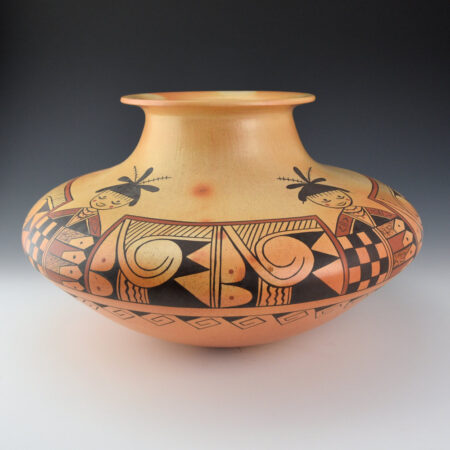 Alternative view of Setalla, Dee -13" Wide Jar with Grandmother Katsinas