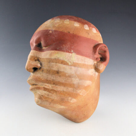 Alternative view of Swentzell, Roxanne & Diego Romero - "Chongo" Clay Mask (1990s)