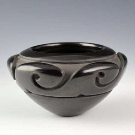 Alternative view of Garcia, Effie - Bowl with Deep Carved Avanyu and Wave Designs
