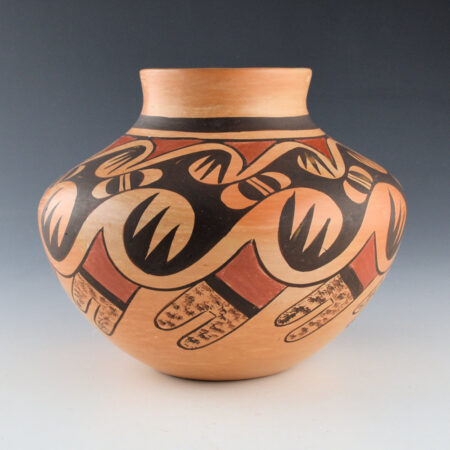 Nampeyo, Elva Tewaguna - Jar with 18 Blackbird Migration (1970s)