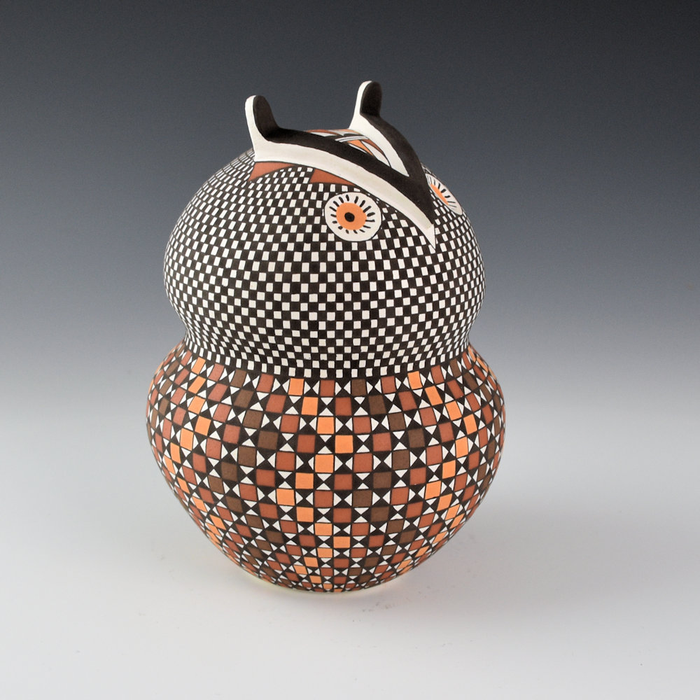Antonio, Frederica - "Wisdom" Double Lobe "Owl" Jar - Image 4