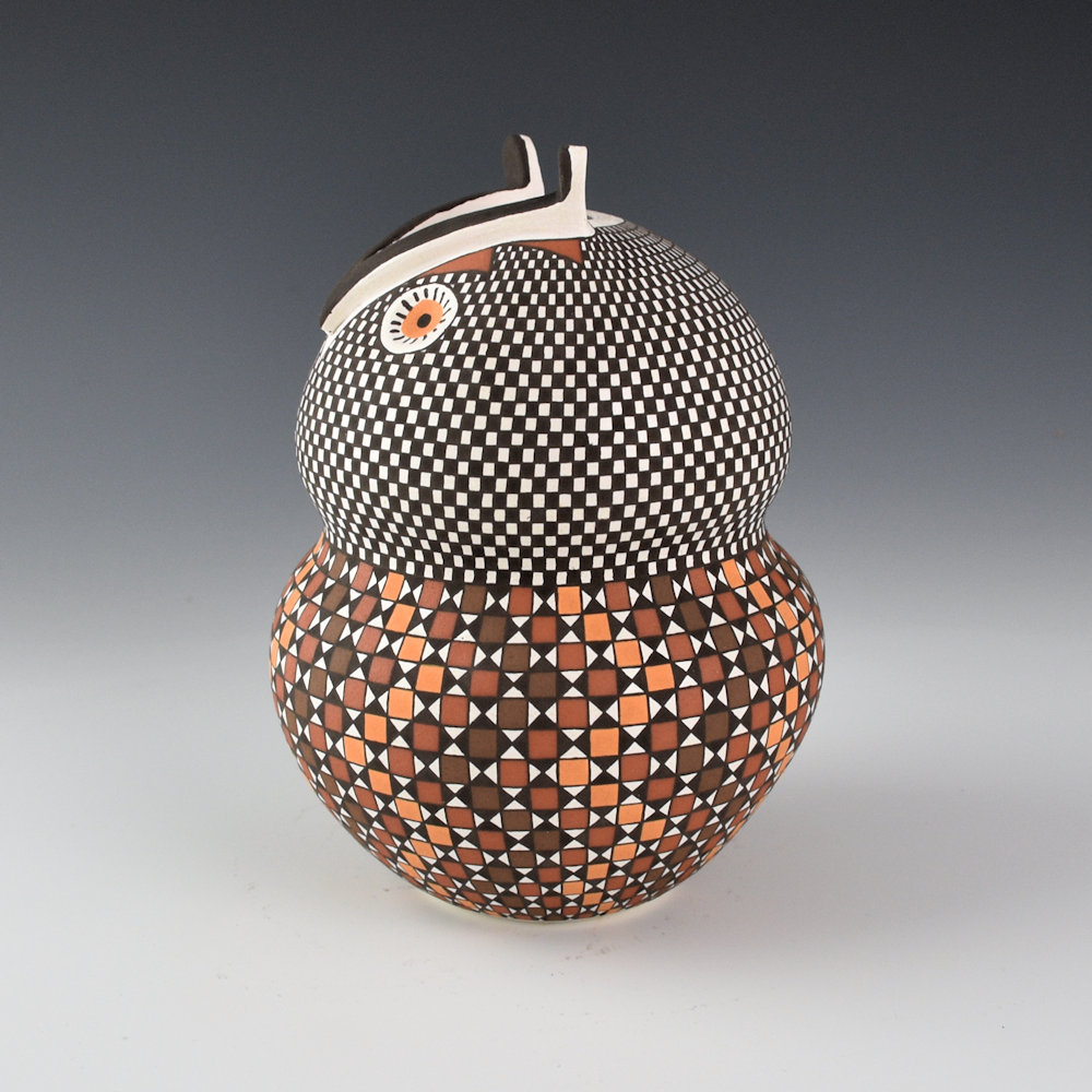 Antonio, Frederica - "Wisdom" Double Lobe "Owl" Jar - Image 2