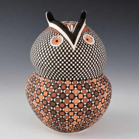 Antonio, Frederica - "Wisdom" Double Lobe "Owl" Jar