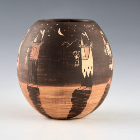Sahmie, Ida - Small "Night Chant" Bowl with 8 Figures (1998)