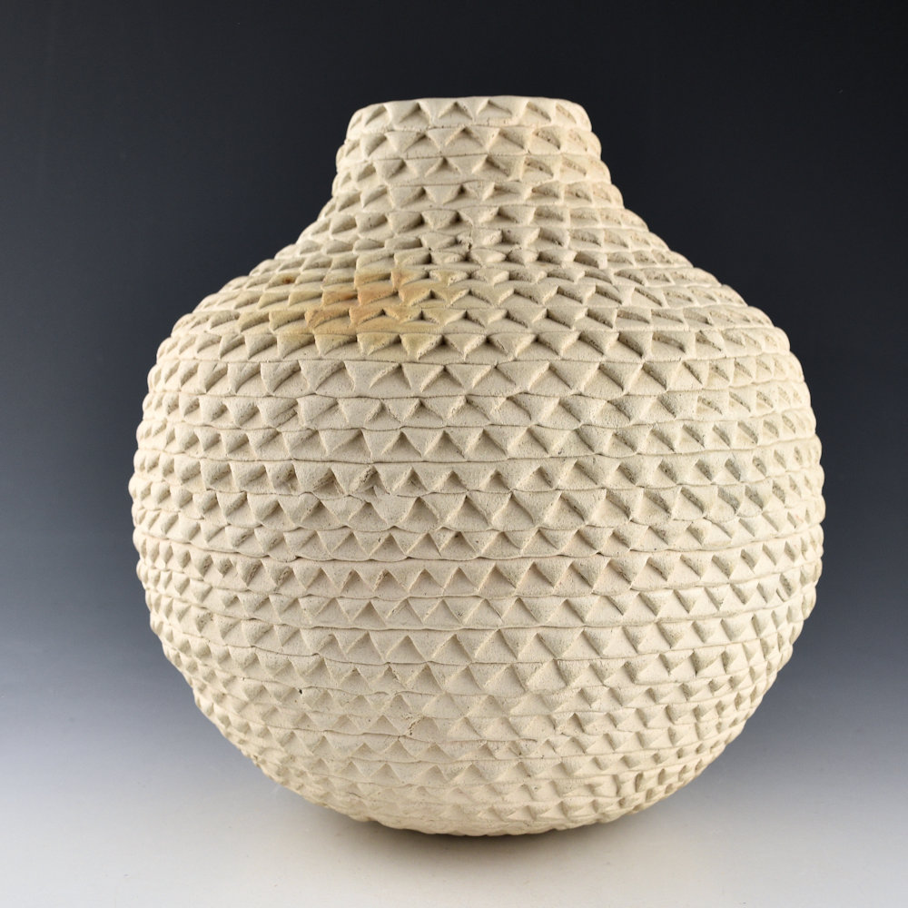 Garcia, Jessie - 8.5" Tall Corrugated Tall Jar (1960s) - Image 3