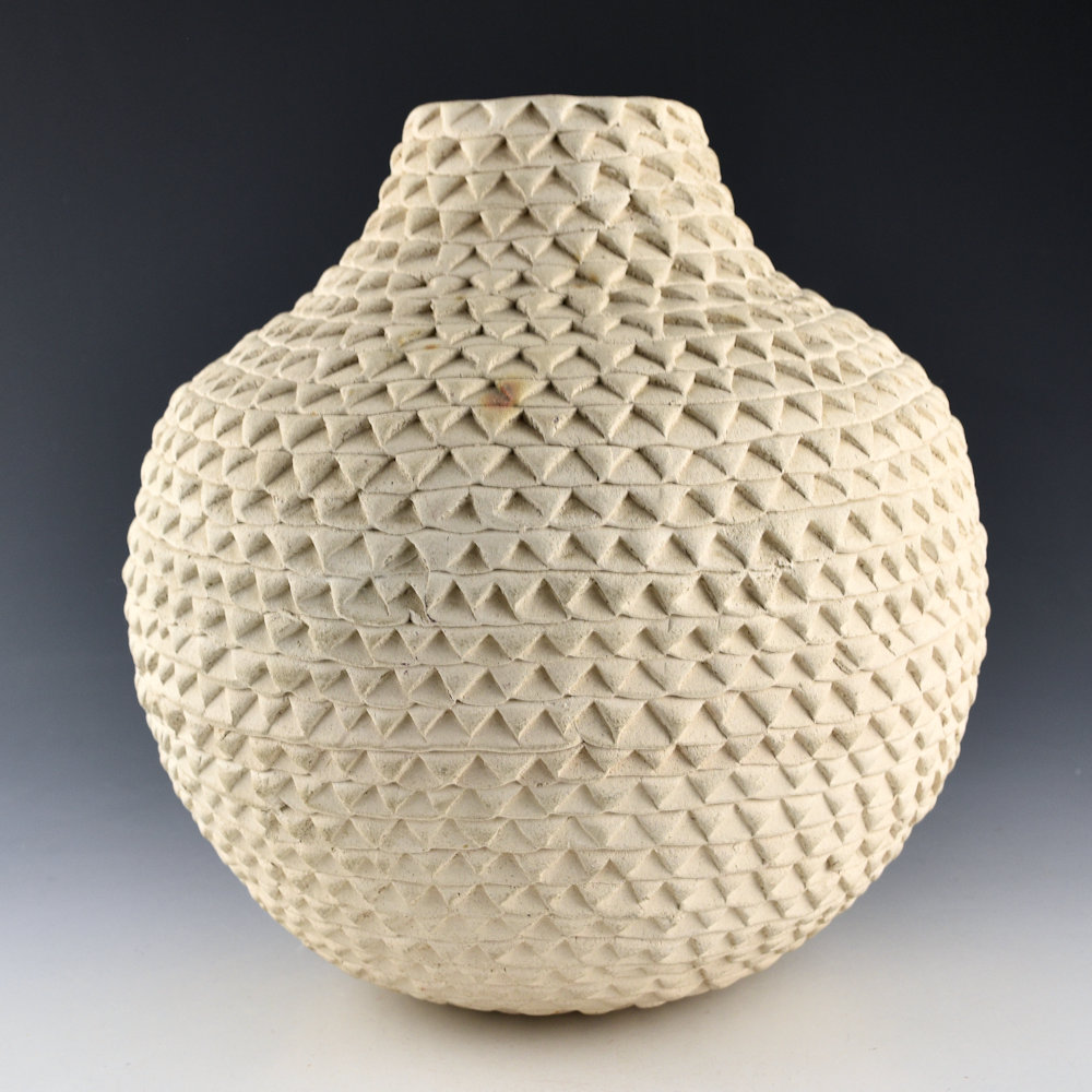 Garcia, Jessie - 8.5" Tall Corrugated Tall Jar (1960s)