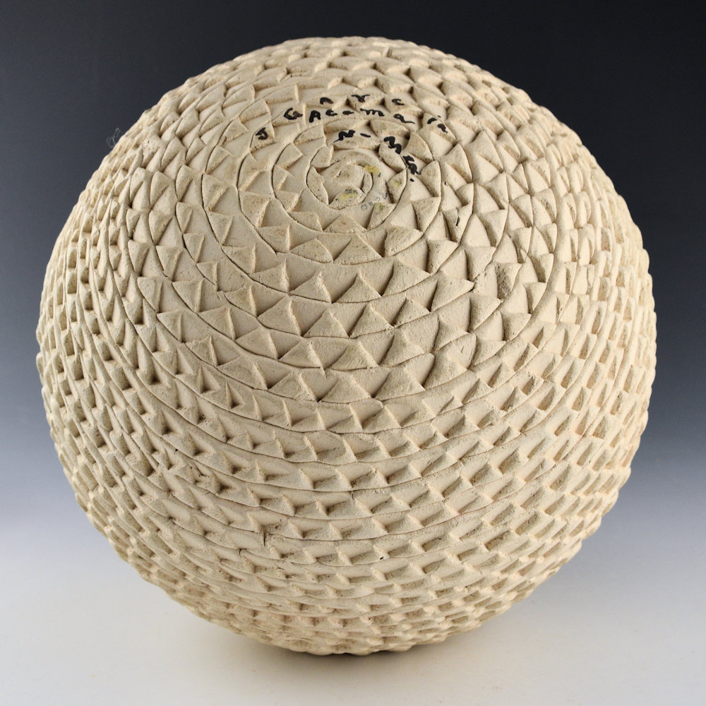 Garcia, Jessie - 8.5" Tall Corrugated Tall Jar (1960s) - Image 4