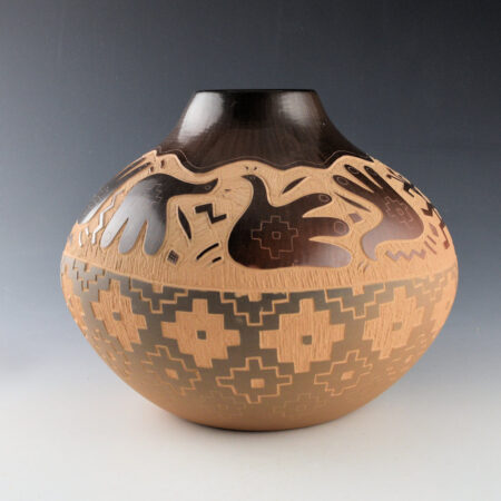 Naranjo, Jody - Large Jar with Eight Birds (1996)