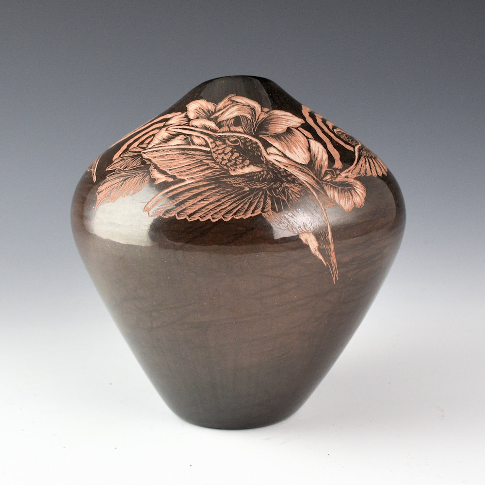 Naranjo, Johnathan - "Summertime Hummingbirds" Jar (2026) - Image 3
