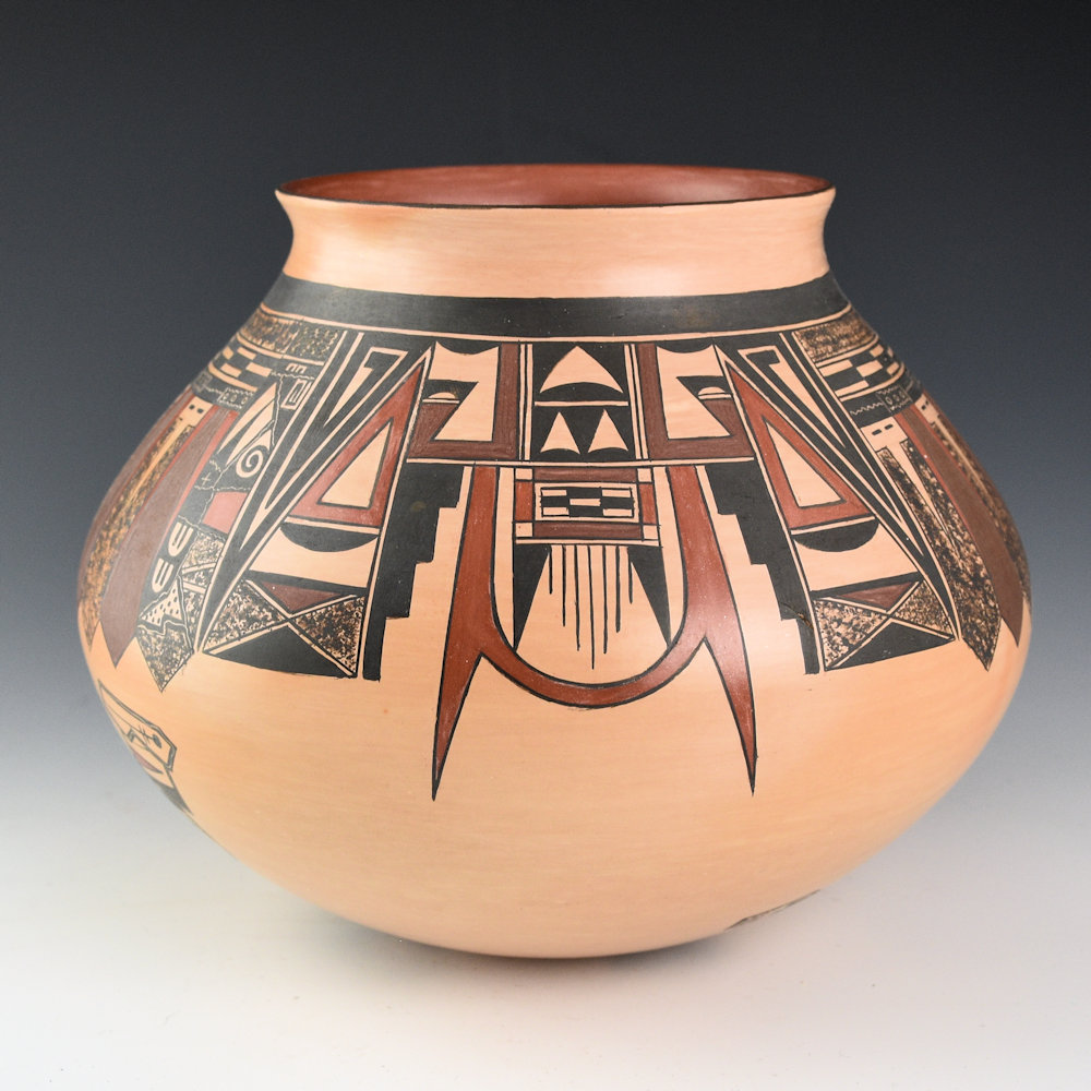 Abeita, Karen - Large Jar with Hummingbirds and Shards Jar - Image 2