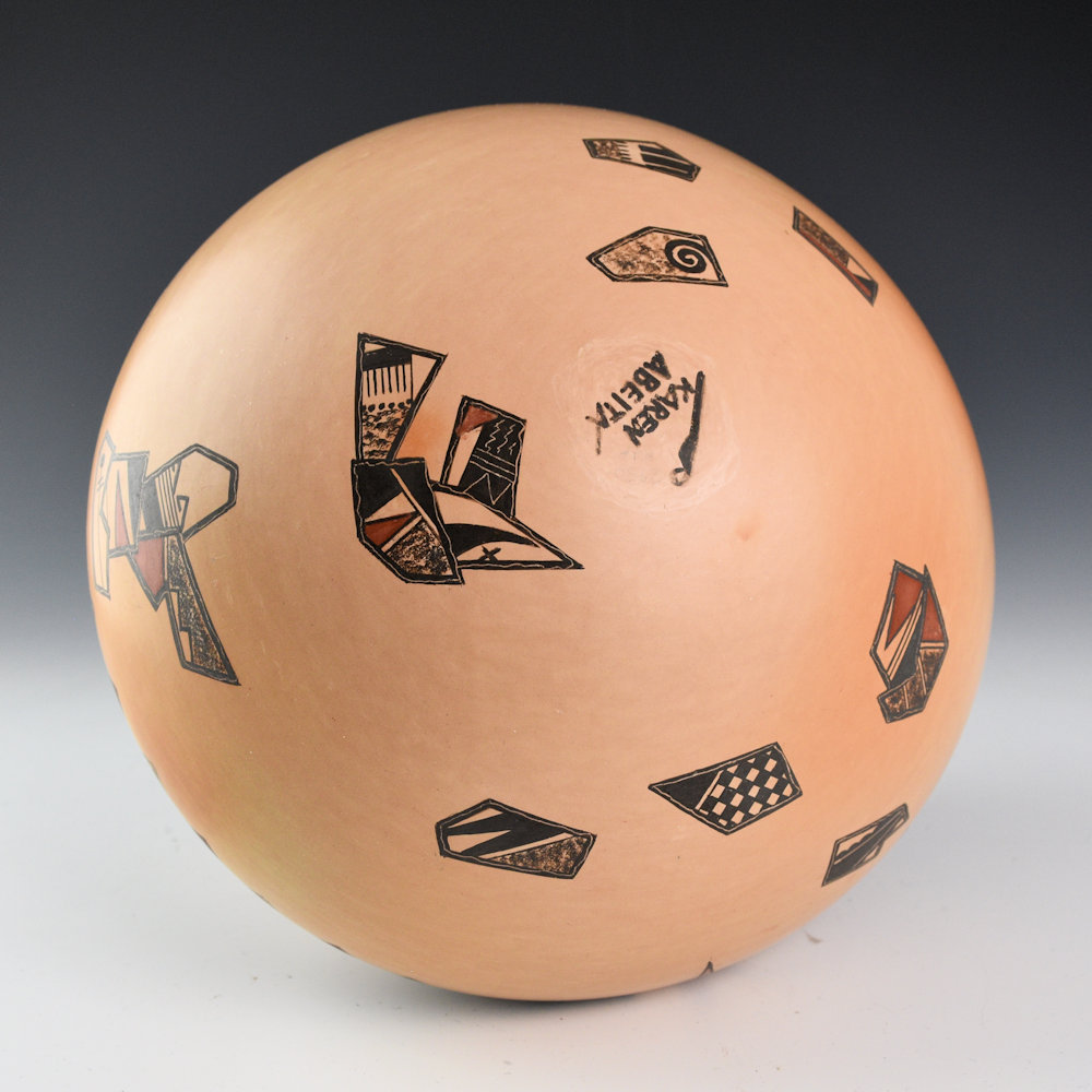 Abeita, Karen - Large Jar with Hummingbirds and Shards Jar - Image 7