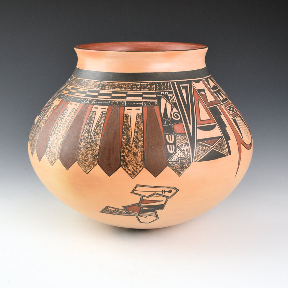 Abeita, Karen - Large Jar with Hummingbirds and Shards Jar - Image 3