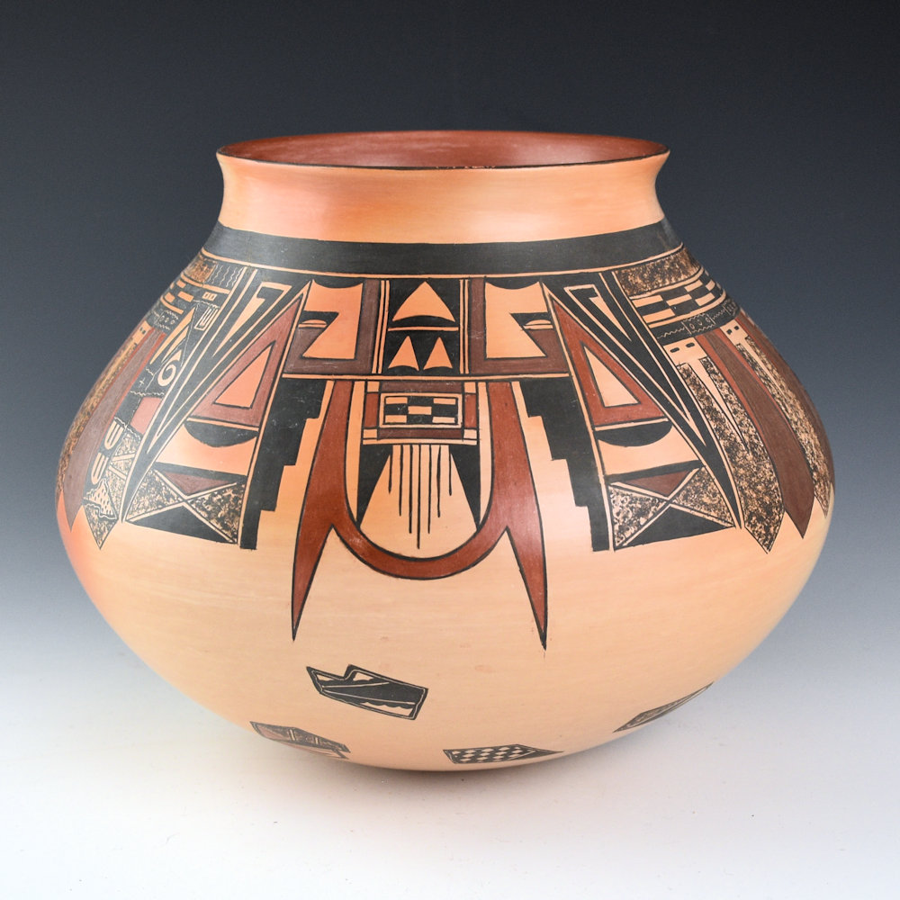 Abeita, Karen - Large Jar with Hummingbirds and Shards Jar - Image 4
