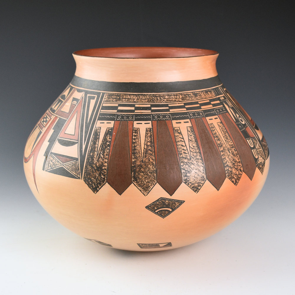 Abeita, Karen - Large Jar with Hummingbirds and Shards Jar