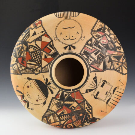 Alternative view of Abeita, Karen - Large Bowl with Shard and Katsina Designs