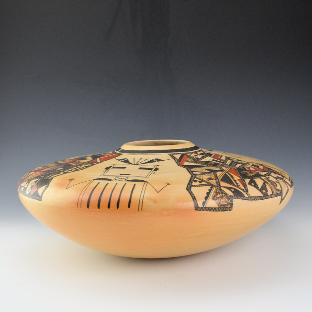 Abeita, Karen - Large Bowl with Shard and Katsina Designs - Image 3
