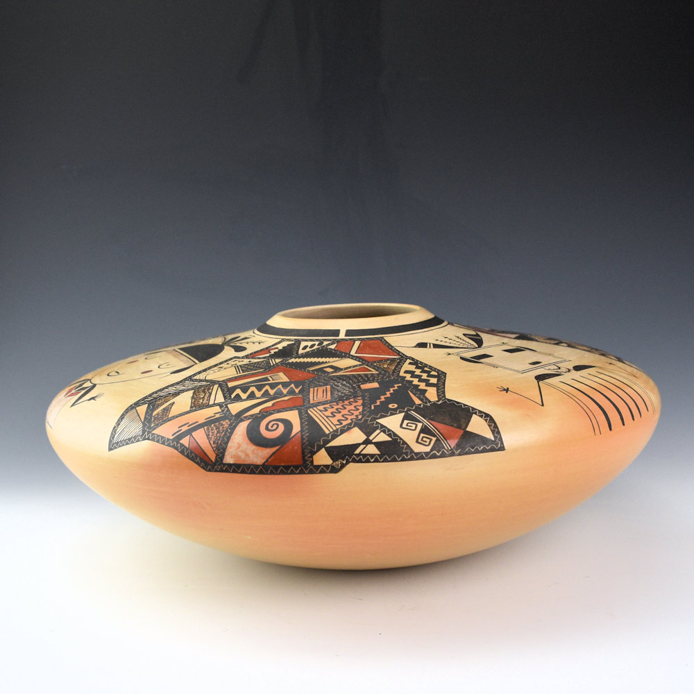 Abeita, Karen - Large Bowl with Shard and Katsina Designs - Image 5