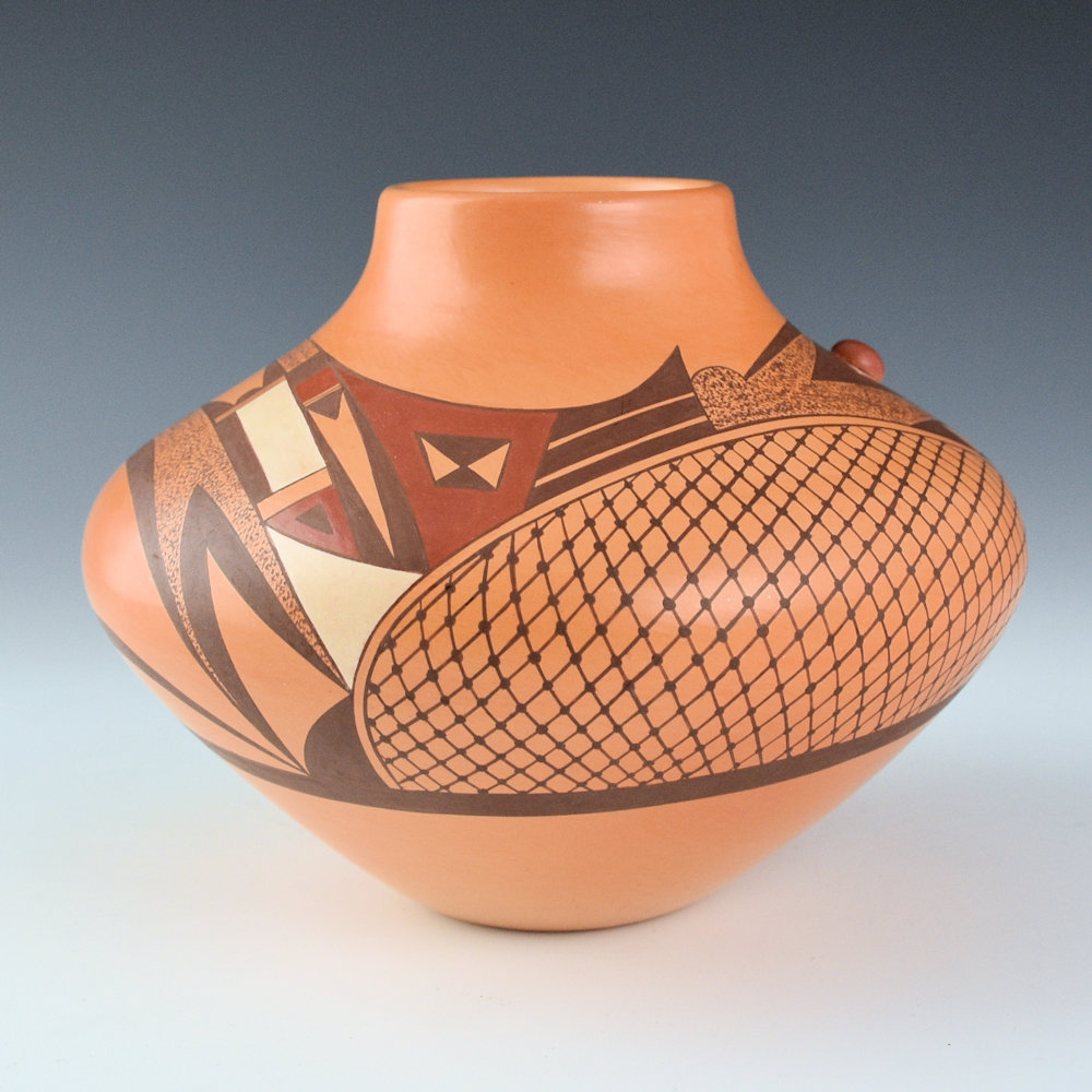Namingha, Les - "Sun and Sikyatki Birds" Jar (1990s) - Image 2