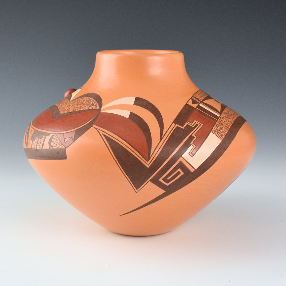 Namingha, Les - "Sun and Sikyatki Birds" Jar (1990s) - Image 3