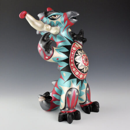 Alternative view of Holt, Lisa & Harlan Reano - 10" Tall Clay Dragon Figure (2025)