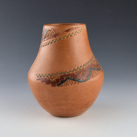 Williams, Lorraine - Jar with Swirling Cloud and Lightning Design (1990s)