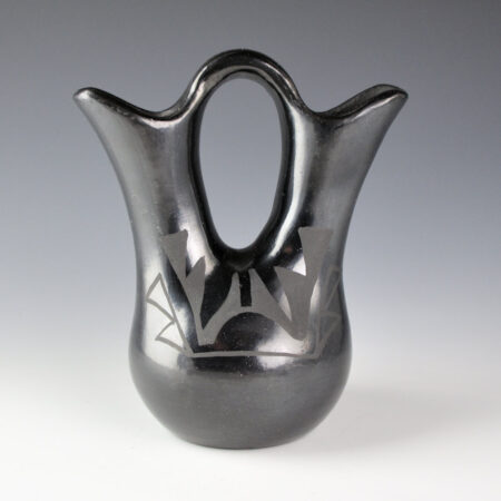 Tafoya, Margaret - Small Black-on-Black Wedding Vase (1960s)
